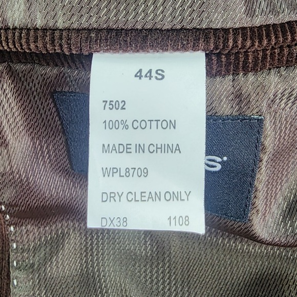 DOCKERS Mens Brown Corduroy Blazer Jacket 44S Neutral‎ Sport Coat 100% Cotton - Picture 5 of 12